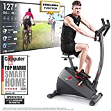 Sportstech Vélo d’Appartement ergomètre ESX500, Vidéos Live et multijoueur APP + écran 5,5', Poids d’inertie 12KG, Compatible avec la Ceinture pulsée Entraînement