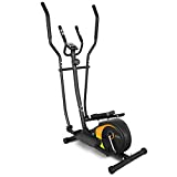 gridinlux - Bicyclette elliptique multifonctionnelle. Double Guidon Ergonomique, Moniteur de fréquence Cardiaque, écran LCD, Frein magnétique, intensité réglable, 8 Niveaux.