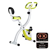 Ultrasport F-Bike 200B Vélo d'Appartement Pliant avec Capteurs de Pouls à la Main, avec Dossier Mixte Adulte, Vert, Taille unique