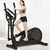 LK-HOME Vélo Elliptique Professionnel, Appareil De Musculation Fitness, Vélo Elliptique avec 8 Niveaux De Résistance Et Capteur De Fréquence Cardiaque, Appareil D'entraînement Cardio Fitness